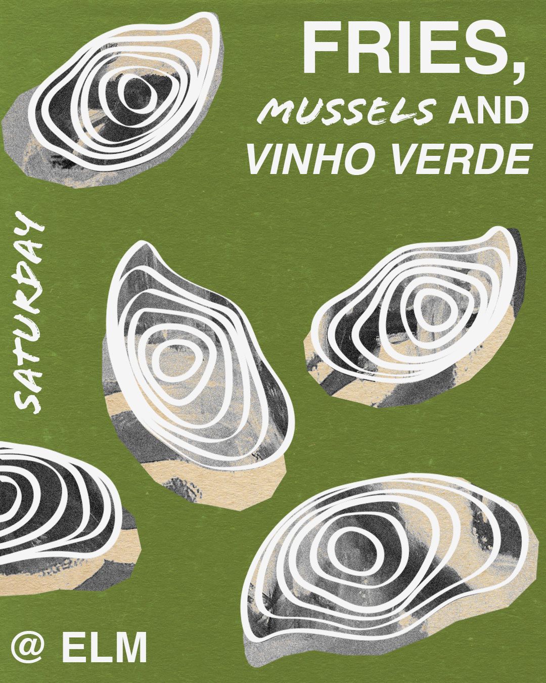 Restaurant Elm Mussels Event Poster
