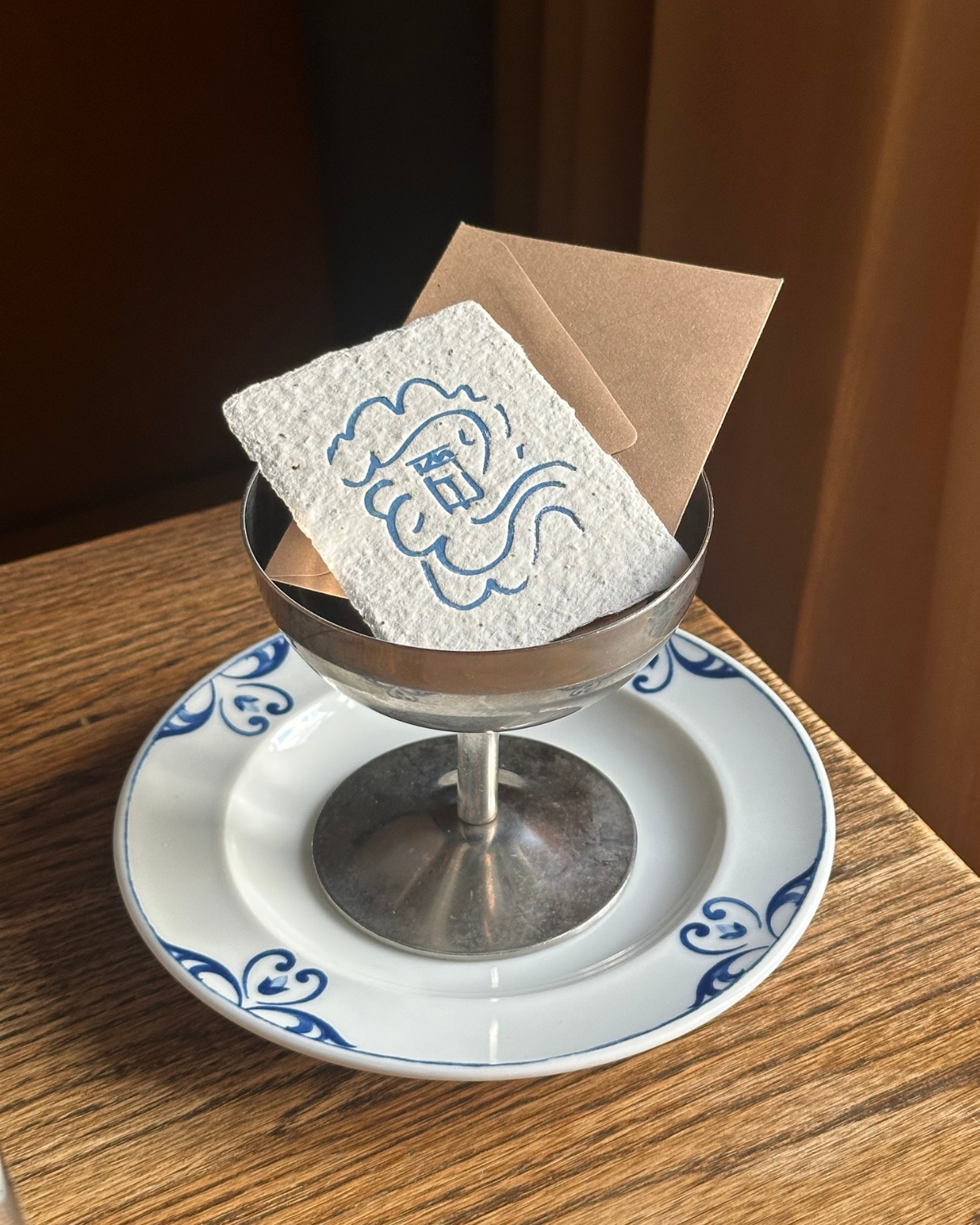 Elm gift card in ice cream coupe