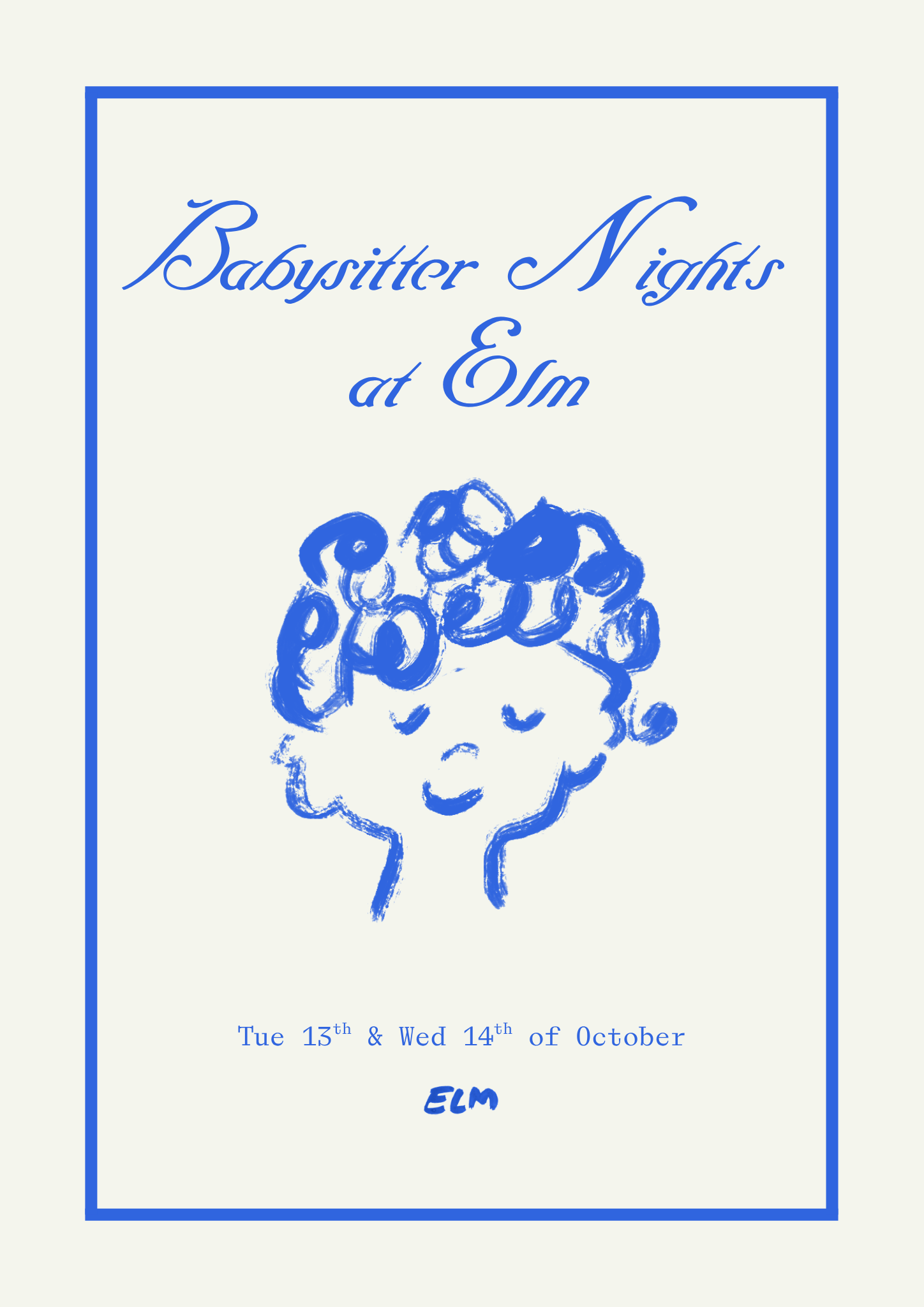 Babysitter event poster